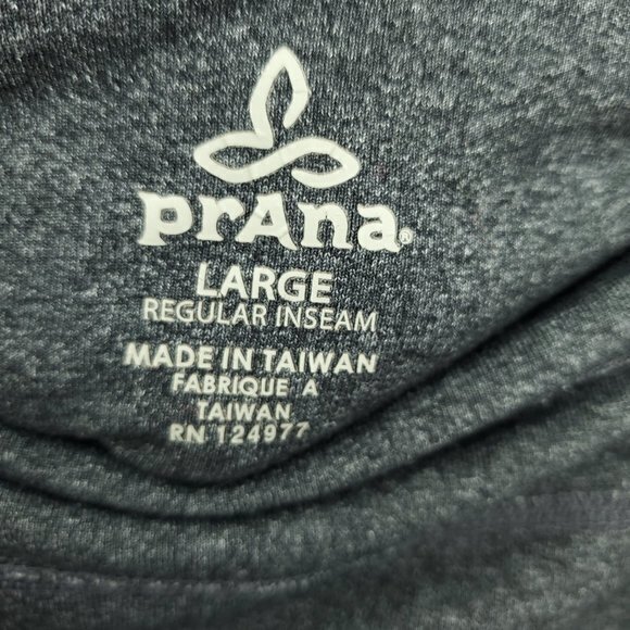 Prana Contour Chakras Flare Leggings/Yoga Pants L Charcoal Heather Gray - Picture 4 of 16